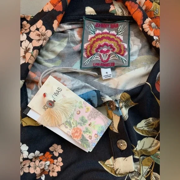 🔥🔥NWT Johnny Was Emma Rose Delicate Floral Motif Polo Tunic Dress Size Small - Picture 12 of 16